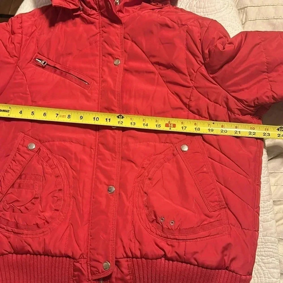 Cozy red padded winter jacket from Next. - Picture 9 of 10